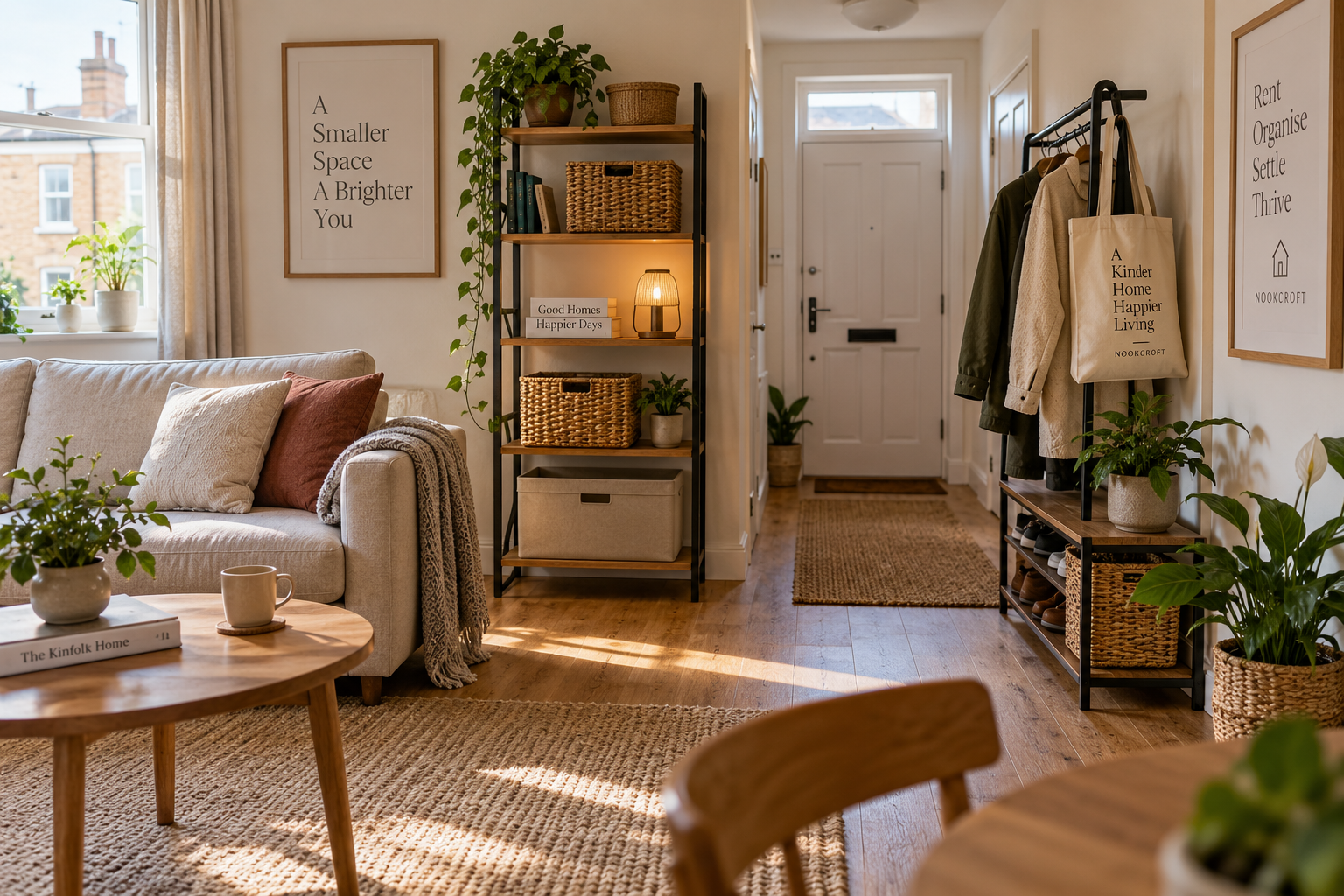 Renter-friendly storage ideas in a small UK home