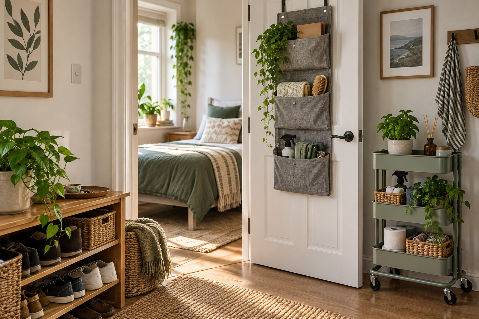 No-drill storage ideas in a small rented UK home